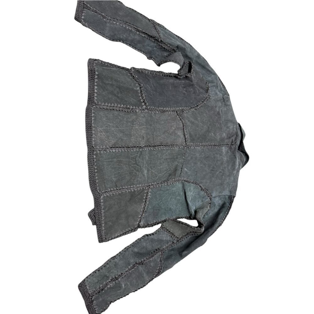 Vintage Selene Sport Suede Patchwork Jacket Black Leather Boho Western S - Picture 8 of 14